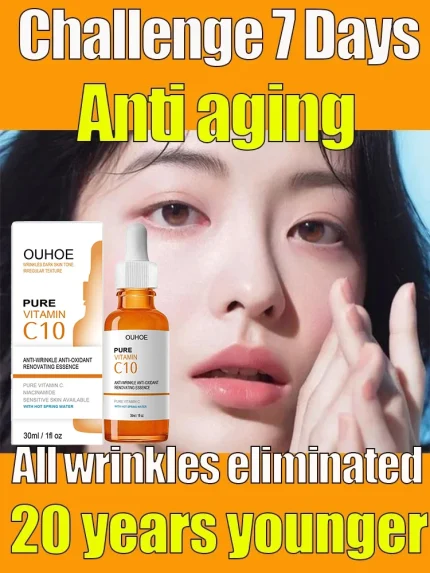 Soro Facial Anti-Envelhecimento com Vitamina C: Firmeza, Clareamento e Nutrição Loja dos Cabelos: Peruca Cabelo Natural, Extensões, Cosméticos