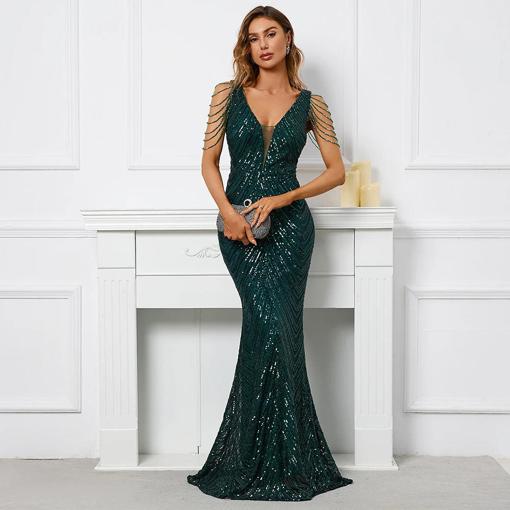YIDINGZS-Vestido-maxi-feminino-vestido-longo-de-baile-decote-em-V-profundo-lantejoulas-prateadas-festa-noturna-5