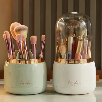 Cosméticos e outros produtos de beleza Organizador de Livros e Pincéis, Rotação 360°, Caixa de Armazenamento | Loja dos Cabelos