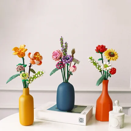 Cosméticos e outros produtos de beleza Buquê de Flores em Blocos de Construção DIY, Presente Romântico para Namorada | Loja dos Cabelos