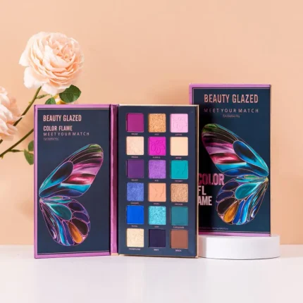 Paleta de Sombras Vitrificadas Impermeável Perolado, Matte, Brilho, 18 Cores Duradouras Loja dos Cabelos: Peruca Cabelo Natural, Extensões