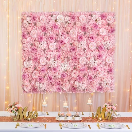 Painéis de Parede de Seda Rosa para Decoração de Eventos e Casa Loja dos Cabelos: Peruca Cabelo Natural, Extensões, Cosméticos e Beleza