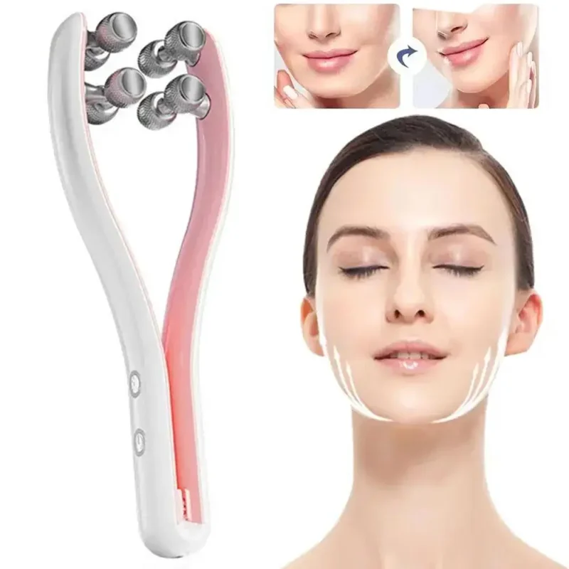 Cosméticos e outros produtos de beleza Massageador de Rolo Facial Elétrico – Ferramenta para Emagrecimento e Levantamento Duplo, Cuidado do Queixo | Loja dos Cabelos