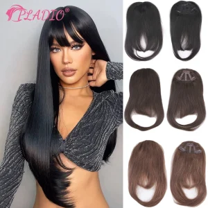 Perucas Franja Reta de Cabelo Humano, 3 Grampos, 100% Remy, Disponível em 7 Cores, 20g | Loja dos Cabelos