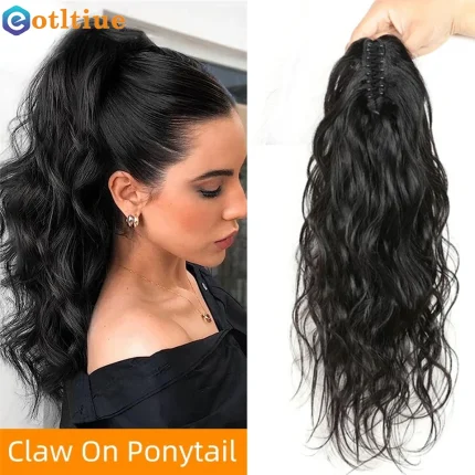 Rabo de Cavalo Rabo de Cavalo Body Wave, Cabelo Humano, Extensões com Grampo, Preto Natural, 8-28 Polegadas | Loja dos Cabelos
