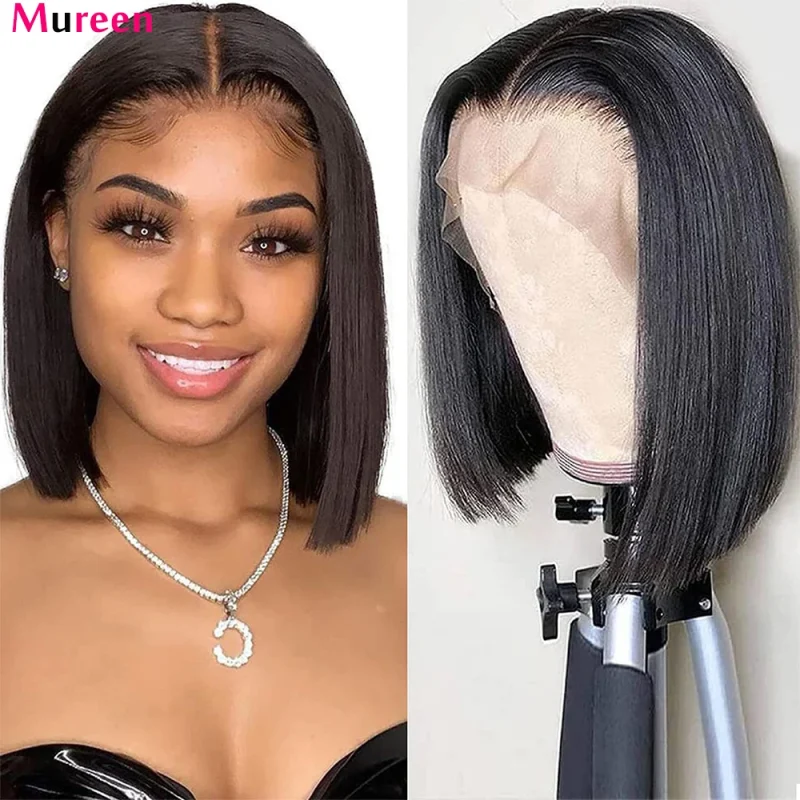 Perucas Mureen – Peruca Reta de Cabelo Humano, Renda Frontal Completa, HD Transparente, Sem Cola | Loja dos Cabelos