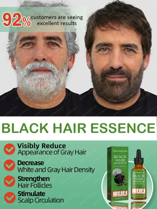 Cosméticos e outros produtos de beleza Soro para Cabelo Grisalho: Tratamento Nutritivo para Reparação da Cor Natural, Essência de Branco para Preto | Loja dos Cabelos