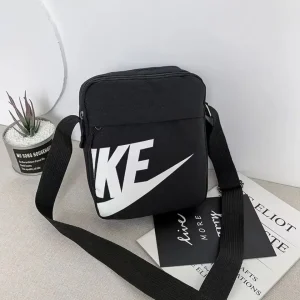 Bolsas e acessórios Bolsa Tiracolo Pequena de Nylon Preta, Impermeável, para Trabalho, Escola e Viagem | Loja dos Cabelos