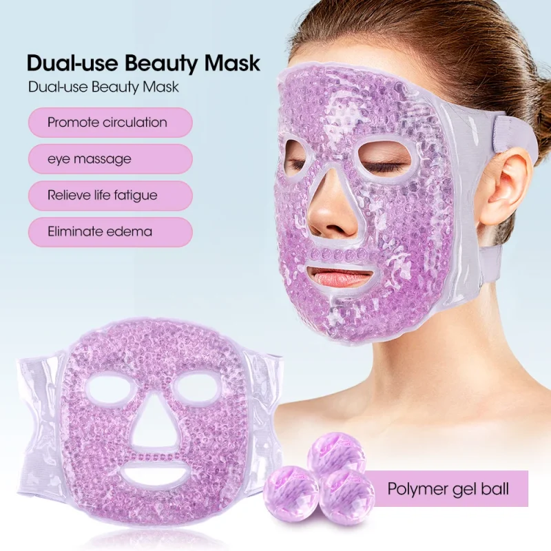 Cosméticos e outros produtos de beleza Máscara de Gel Reutilizável de Compressa Fria e Quente para Beleza, Alívio de Edema, Estresse e Olheiras | Loja dos Cabelos
