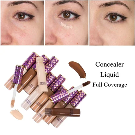 Cosméticos e outros produtos de beleza Corretivo Líquido à Prova de Água, Controle de Oleosidade, Cobertura de Olheiras e Cuidados para Pele com Acne, 10 ml | Loja dos Cabelos