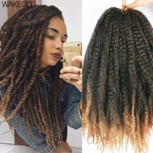 Extensões de cabelo Sintético Extensões Sintéticas Marley para Trança Crochê – Afro Crespo, Ombré, Vermelho, Cinza e Outras 15 Cores | Loja dos Cabelos