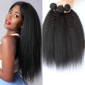 Extensões de cabelo Natural Cabelo Humano Brasileiro Yaki Remy – Pacote com 3 ou 4 Peças, Textura Crespa Natural, Extensões Lisas de 10 a 30 Polegadas para Cabelos Afro Naturais | Loja dos Cabelos