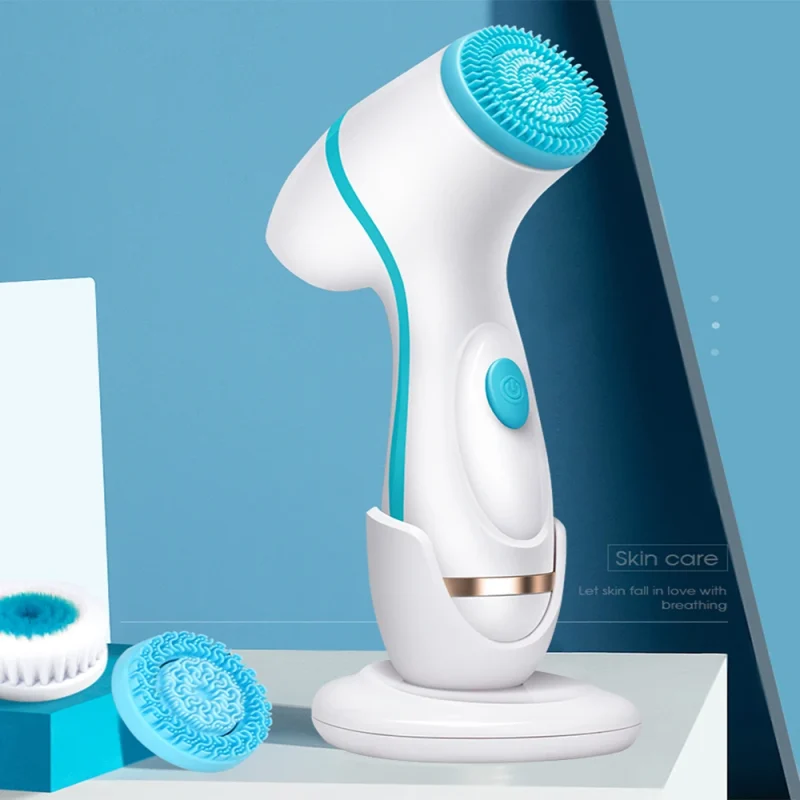 Cosméticos e outros produtos de beleza Escova de Limpeza Facial Sônica – Sistema de Spa Facial com Rotação e Galvânica para Limpeza Profunda e Remoção de Cravos | Loja dos Cabelos