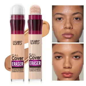 Cosméticos e outros produtos de beleza Base Líquida Hidratante com Esponja Aplicadora – Corretivo para Olheiras, Acne, Sardas, Manchas e Pigmentação, Longa Duração | Loja dos Cabelos