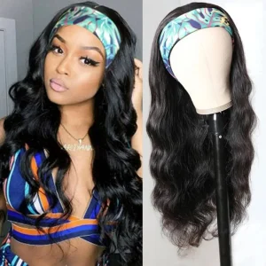 Perucas Peruca com Tiara Estilo Onda Corporal para Mulheres – Cabelo Humano Natural, Feita à Máquina, Comprimentos de 16 a 24 Polegadas | Loja dos Cabelos
