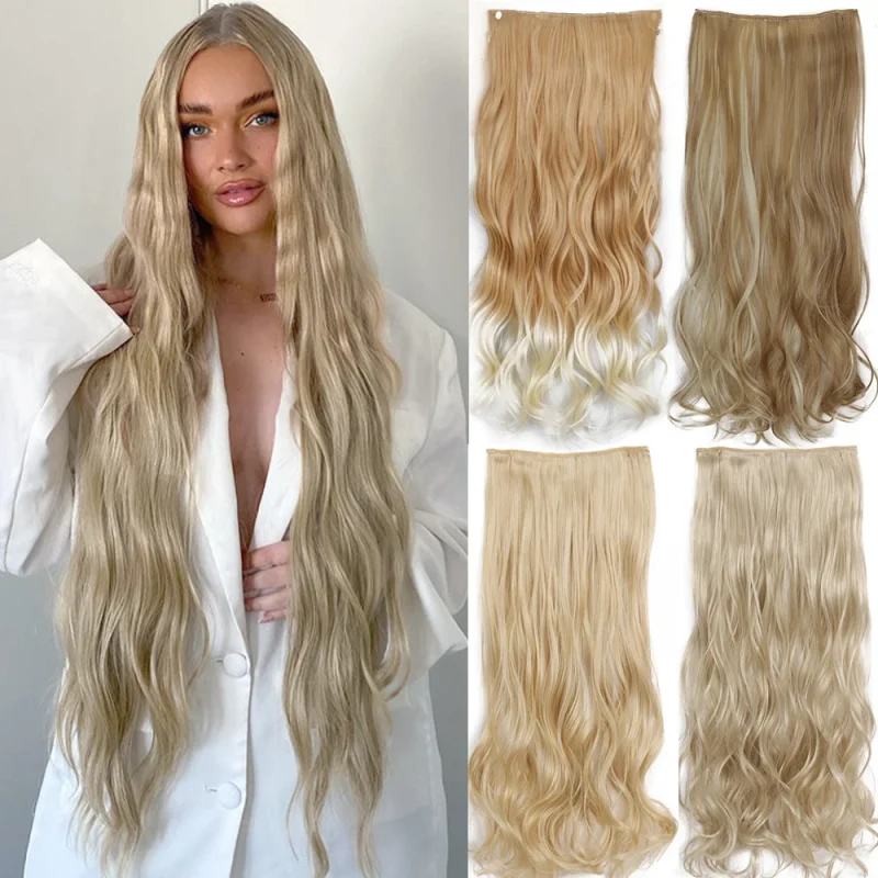 Extensões de cabelo Sintético MERISIHAIR – Extensão de Cabelo Sintético com Grampos, Ondulado, Resistente a Alta Temperatura, 22″ e 32″ | Loja dos Cabelos