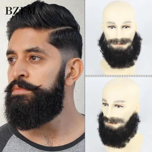 Cosméticos e outros produtos de beleza Barba Afro Encaracolada Masculina 100% Cabelo Humano, Realista e Preta – Maquiagem para Adultos | Loja dos Cabelos