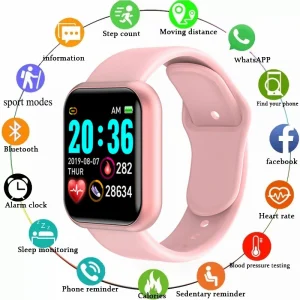 Bolsas e acessórios Relógio Inteligente Multifuncional Unissex Y68 D20: Conexão Bluetooth, Música, Monitor de Sono, Fitness e Esporte | Loja dos Cabelos