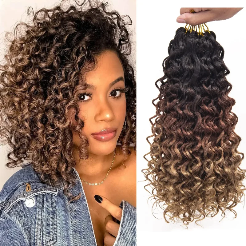 Extensões de cabelo Sintético GoGo – Cabelo Crochet Cacheado para Mulheres – Onda Natural e Torção Profunda, Tranças Sintéticas 12″ | Loja dos Cabelos