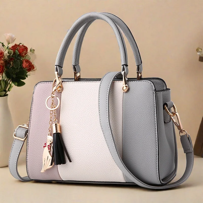 Bolsas e acessórios Nova Bolsa de Ombro Feminina 2025, Design de Luxo em Couro com Monograma – Estilo Único e Sofisticado | Loja dos Cabelos
