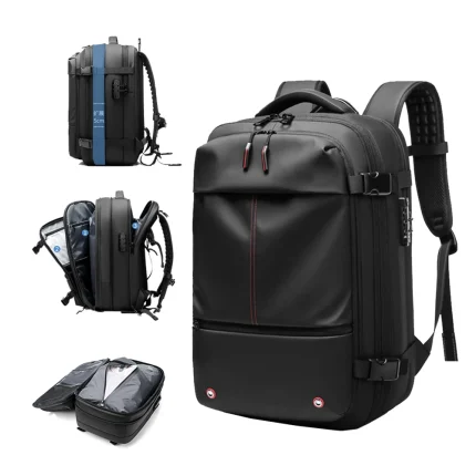 Bolsas e acessórios Mochila Masculina de Viagem 17″, Expansível, Grande Capacidade, para Negócios, Notebook e Caminhadas | Loja dos Cabelos