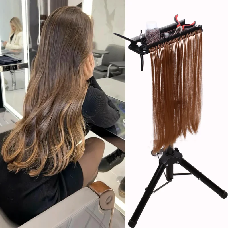 Cosméticos e outros produtos de beleza Suporte para Extensões de Cabelo e Perucas – Display Profissional para Salões e Barbearias | Loja dos Cabelos