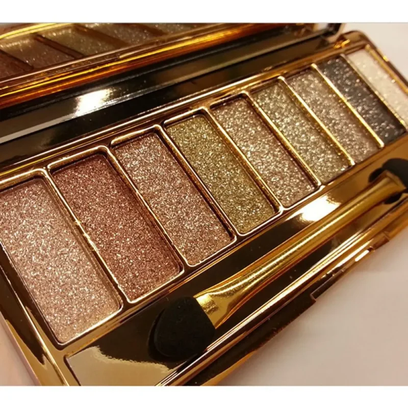 Cosméticos e outros produtos de beleza Paleta de Sombras Matte e Glitter – 9 Cores Nude para Maquiagem Moderna | Loja dos Cabelos