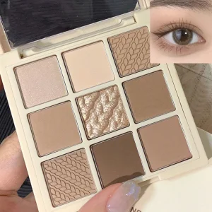 Cosméticos e outros produtos de beleza Paleta de Mini Sombras Foscas Esfumadas – 9 Cores Cinza e Marrom | Loja dos Cabelos
