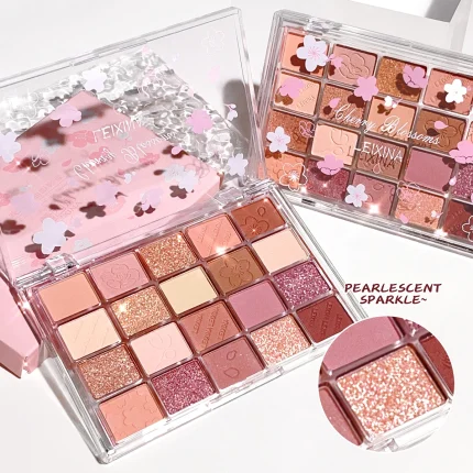 Cosméticos e outros produtos de beleza Paleta de Sombras 20 Cores – Acabamento Matte, Cintilante e Glitter | Loja dos Cabelos