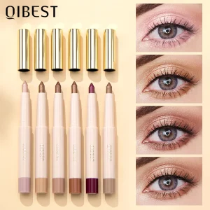 Cosméticos e outros produtos de beleza Lápis Sombra Perolado QIBEST – À Prova D’Água, Cintilante e Multifuncional | Loja dos Cabelos