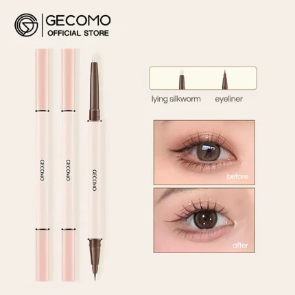 Cosméticos e outros produtos de beleza GECOMO | Lápis Delineador e Sombra 2 em 1  – Brilho Suave e Traço Preciso de 0,01mm | Loja dos Cabelos