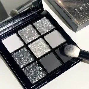 Cosméticos e outros produtos de beleza Paleta de Sombras 9 Cores — Smokey Eye com Acabamento Matte, Glitter e Cintilante em Tons de Cinza e Preto | Loja dos Cabelos