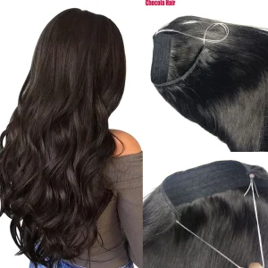 Extensões de cabelo Natural Extensão de Cabelo Humano Halo com Fio Transparente Ajustável | Loja dos Cabelos