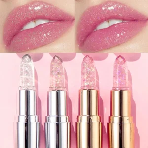Cosméticos e outros produtos de beleza Bálsamo Labial Qibest – Glitter Transparente, Hidratação e Efeito Volume | Loja dos Cabelos