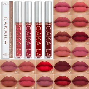 Cosméticos e outros produtos de beleza Batom Matte Impermeável e Brilho Labial – 18 Cores Disponíveis | Loja dos Cabelos