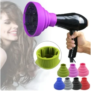 Cosméticos e outros produtos de beleza Difusor Universal de Silicone Dobrável para Secador – Acessório para Ondas e Cachos | Loja dos Cabelos