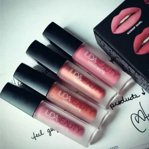 Cosméticos e outros produtos de beleza Kit com 4 Batons Líquidos Matte à Prova d’Água – Longa Duração e Alta Pigmentação | Loja dos Cabelos