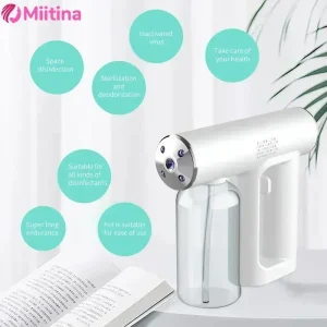 Cosméticos e outros produtos de beleza Atomizador Nano Portátil sem Fio – Nebulização com Luz Azul e Recarga Rápida | Loja dos Cabelos