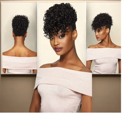 Extensões de cabelo Sintético Compre Pônei Afro Puff com Cordão – Extensão Sintética Kinky | Loja dos Cabelos