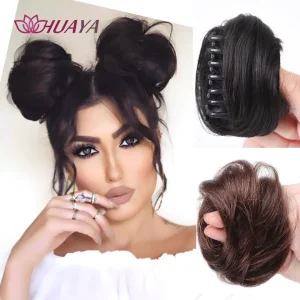 Extensões de cabelo Sintético Compre Coque de Cabelo Sintético Bagunçado com Elástico e Pr | Loja dos Cabelos