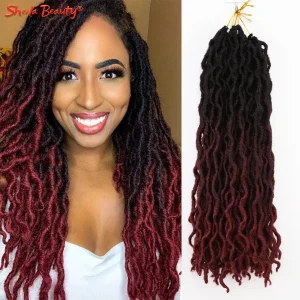 Extensões de cabelo Sintético Compre Extensão de Cabelo Sintético 18” Faux Locs Ombre | Loja dos Cabelos
