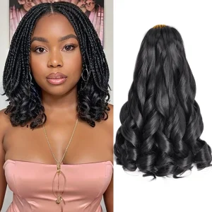 Extensões de cabelo Sintético Compre Extensões de Trança com Cachos Franceses em Espiral 1 | Loja dos Cabelos
