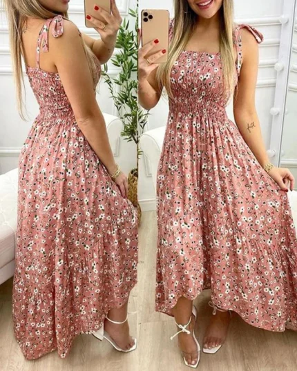 Vestidos de Cerimónia Compre Vestido Longo Floral Feminino – Casual, Sexy e Elegan | Loja dos Cabelos