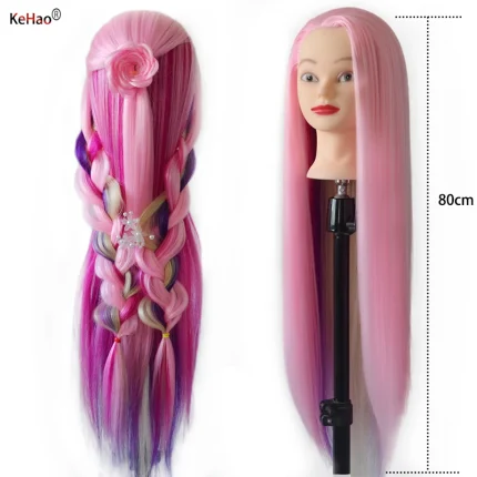 Cosméticos e outros produtos de beleza Compre Cabeça de Treinamento com Cabelo Sintético Colorido d | Loja dos Cabelos