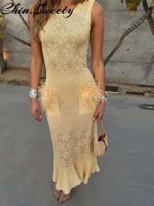 Vestidos de Cerimónia Compre Vestido Feminino Sexy com Cauda de Peixe – Sem Mangas | Loja dos Cabelos