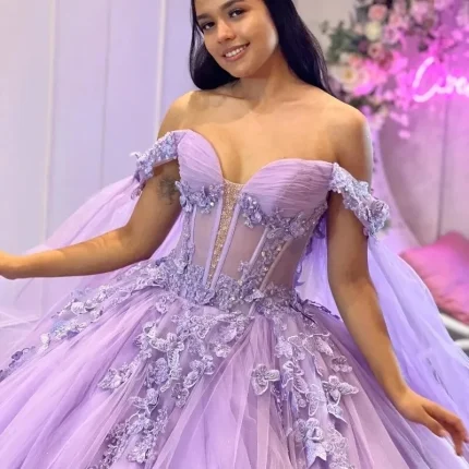 Vestidos de Cerimónia Compre ANGELSBRIDEP | Vestido Princesa Lavanda para Festa de | Loja dos Cabelos