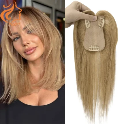 Extensões de cabelo Natural Compre Topper de Cabelo Natural Feminino 7x11cm Feito à Mão | Loja dos Cabelos