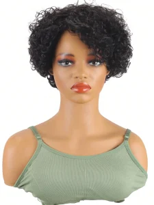 Perucas Compre Peruca Curta Encaracolada Estilo Pixie de Cabelo Huma | Loja dos Cabelos