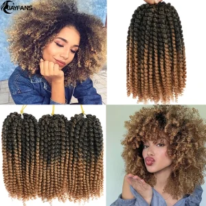 Extensões de cabelo Sintético Compre Cabelo de Crochê Encaracolado Marlybob 8 Polegadas – | Loja dos Cabelos