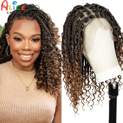 Perucas Compre Peruca Sintética Curta Ombre Bob Trançada com Renda | Loja dos Cabelos